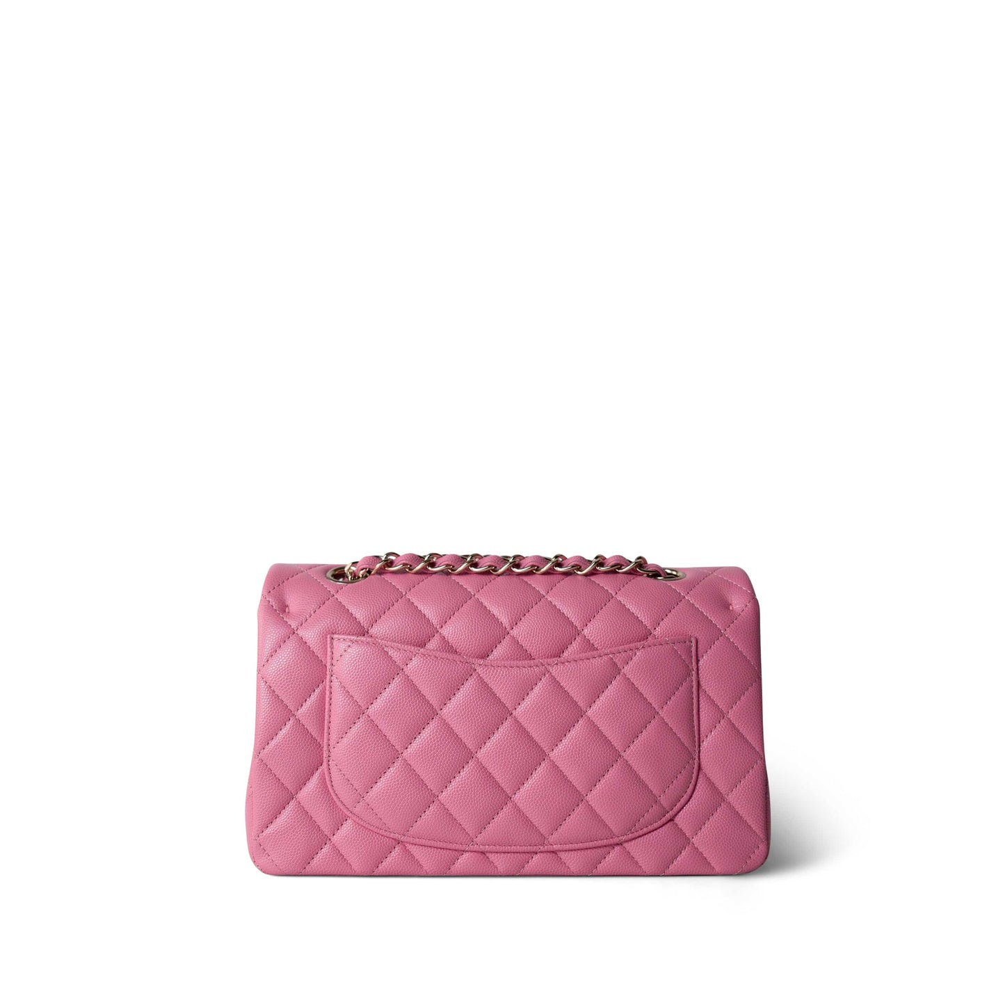 21P Pink Caviar Quilted Small Classic Flap Light Gold Hardware