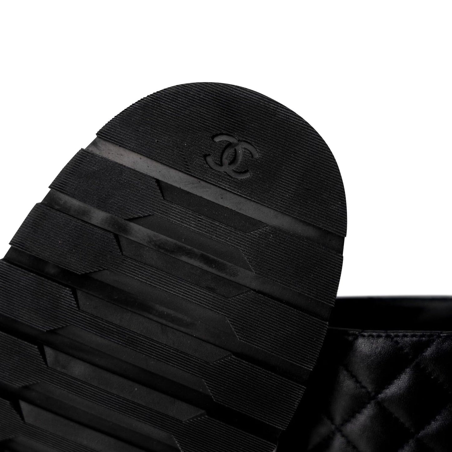 Black Calfskin Quilted Lace up Combat Boots Size 40