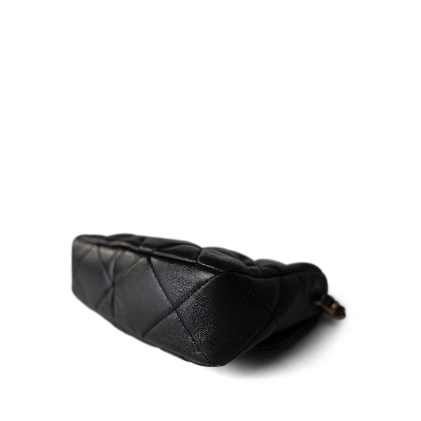 Black Lambskin Quilted Coco Love Flap Bag
