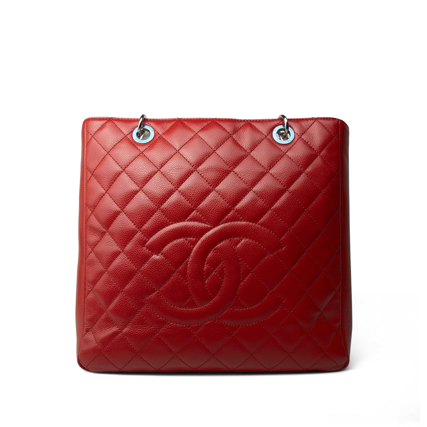 Red Caviar Quilted PST XL Silver Hardware