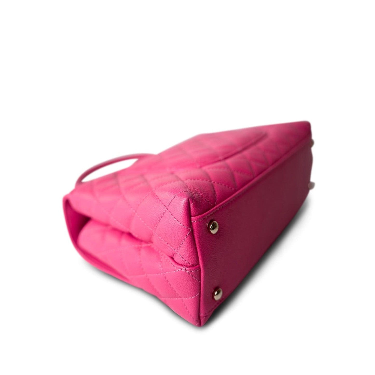 Pink Caviar Quilted Coco Handle Medium Light Gold Hardware