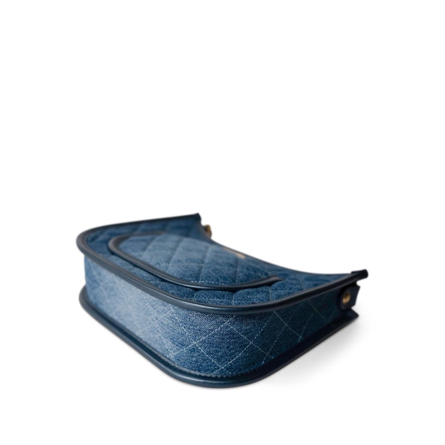 24S Denim Hobo Bag Aged Gold Hardware