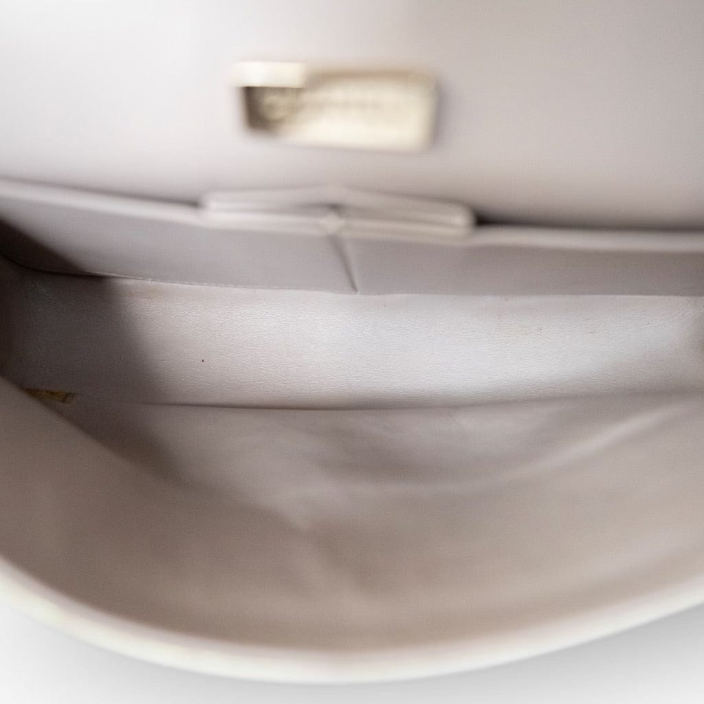 Iridescent Beige Python Classic Flap Medium LGHW