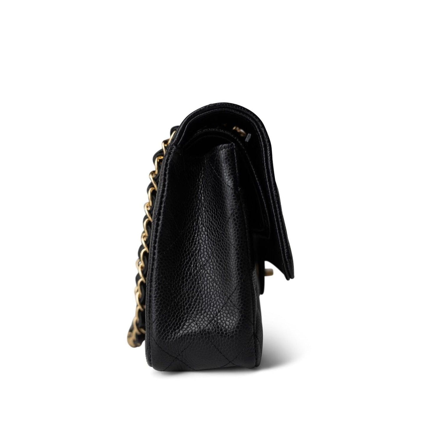 Black Caviar Quilted Classic Flap Medium 24k Gold Hardware