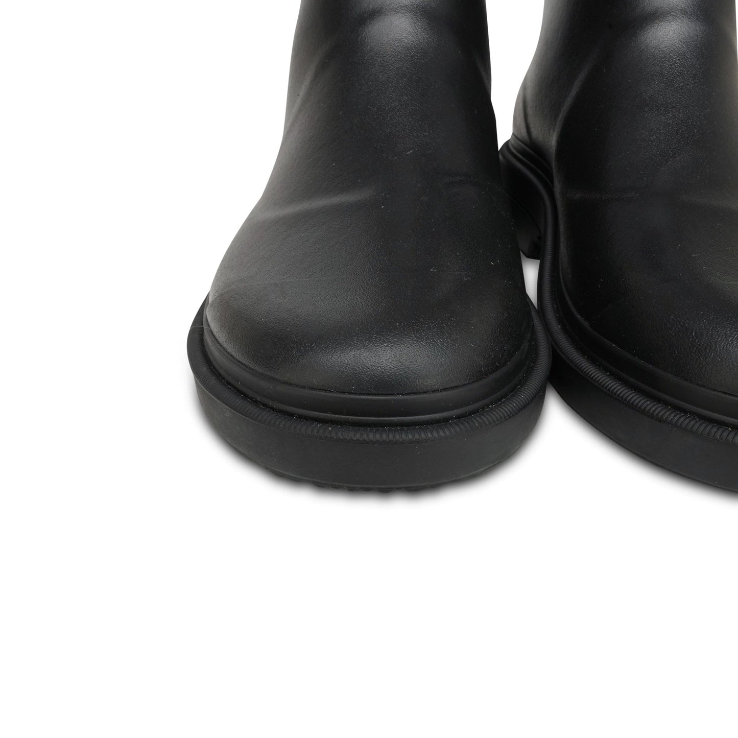 Black Caoutchouk CC High Boots Size 37