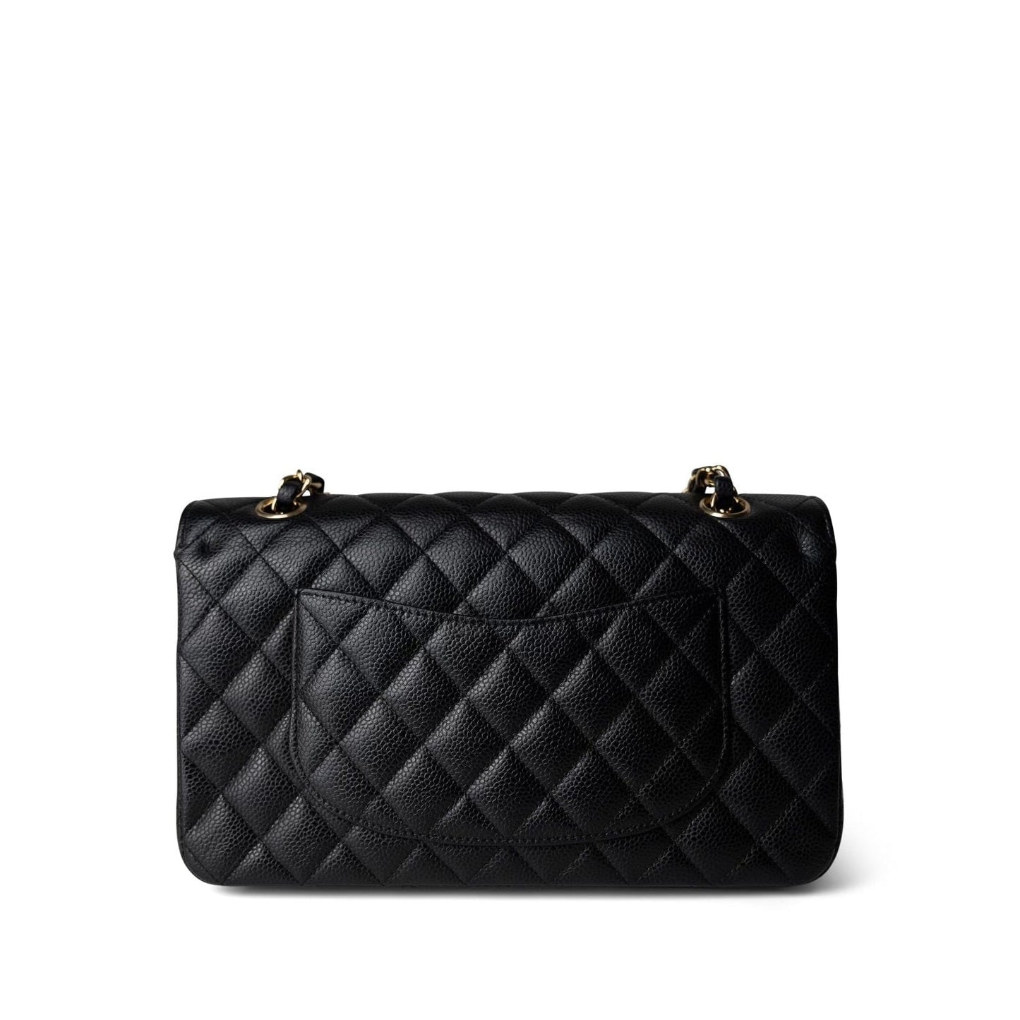 Black Caviar Quilted Classic Flap Medium 24k Gold Hardware