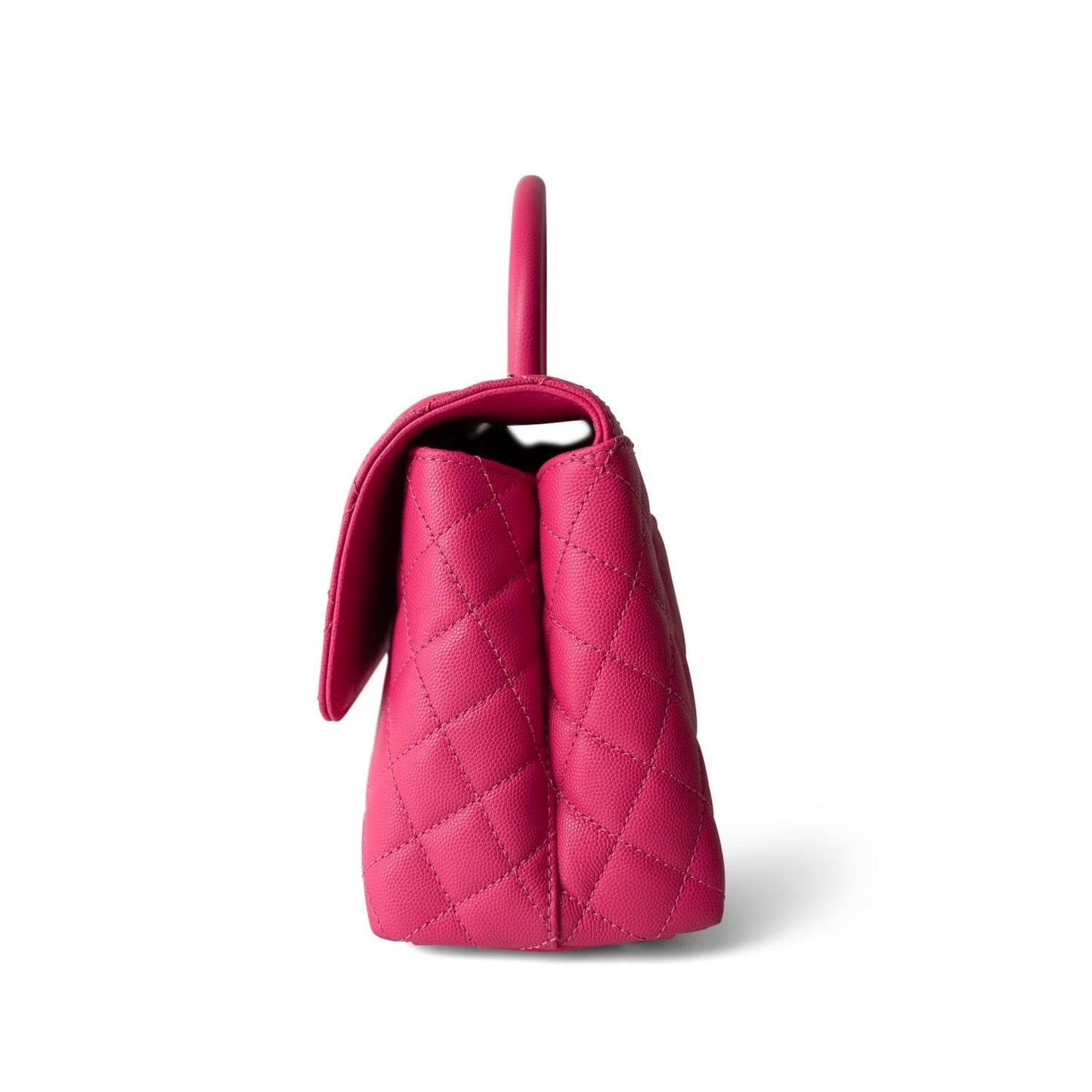 Pink Caviar Quilted Coco Handle Medium Light Gold Hardware