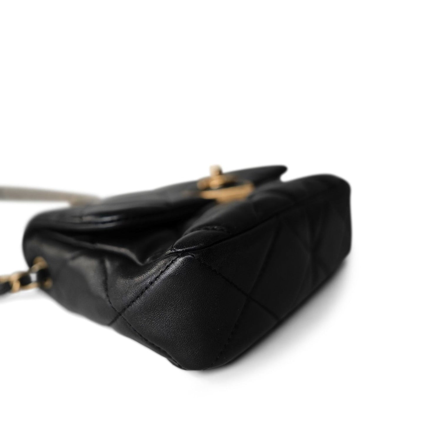 Black Lambskin Quilted Coco Love Flap Bag