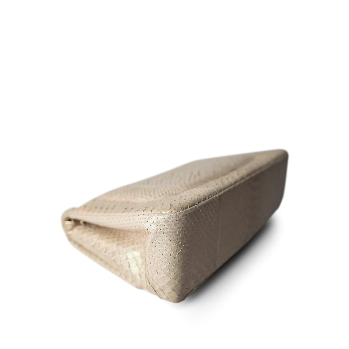 Iridescent Beige Python Classic Flap Jumbo LGHW