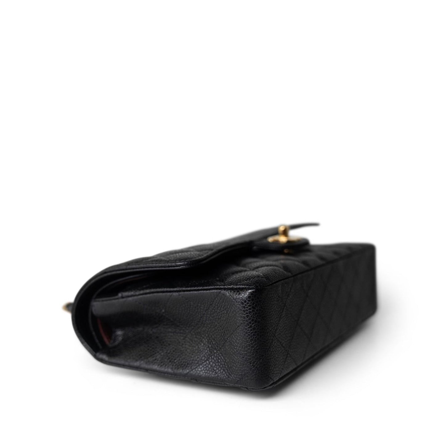 Black Caviar Quilted Classic Flap Medium Gold Hardware