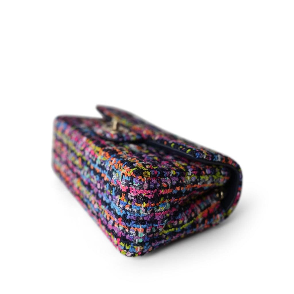 24S Multicolor Sequin Tweed Quilted Rectangular Mini Flap LGHW