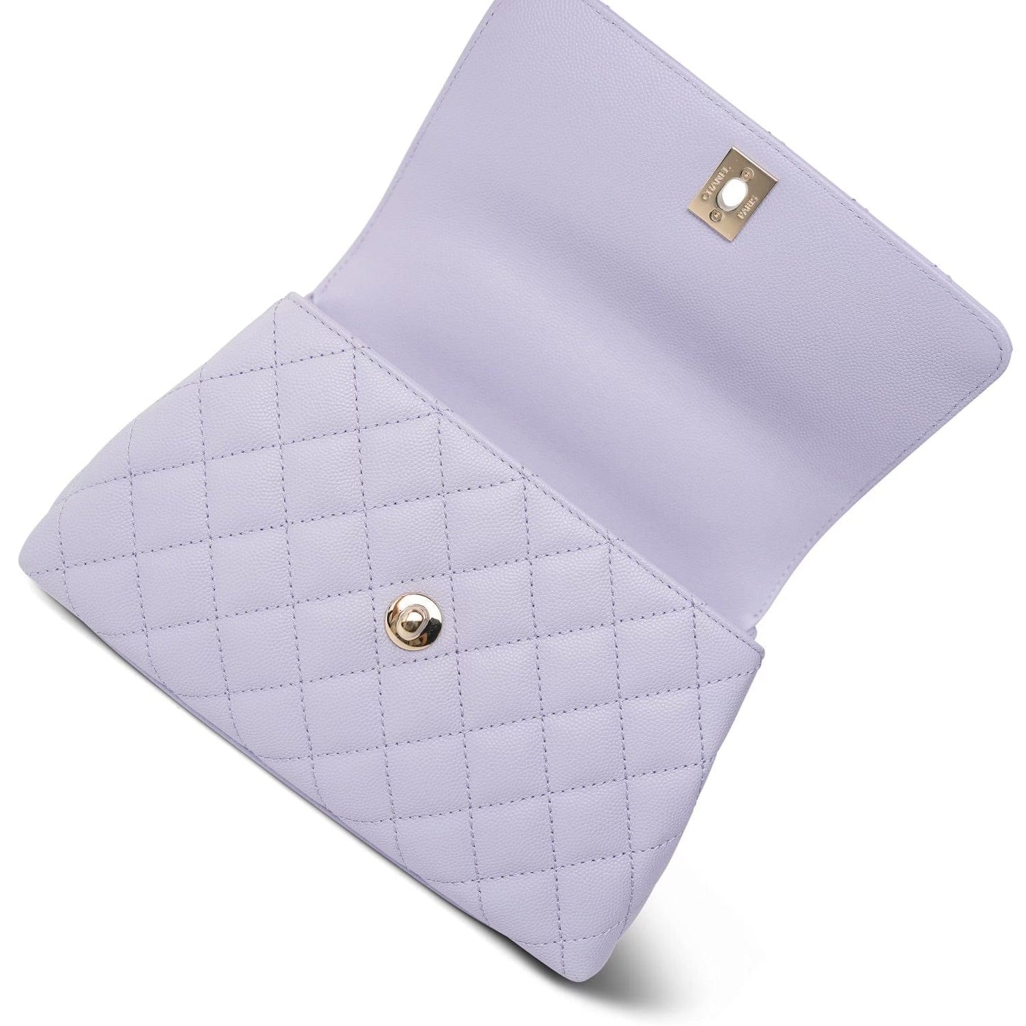 21K Lilac Caviar Quilted Small Coco Handle LGHW