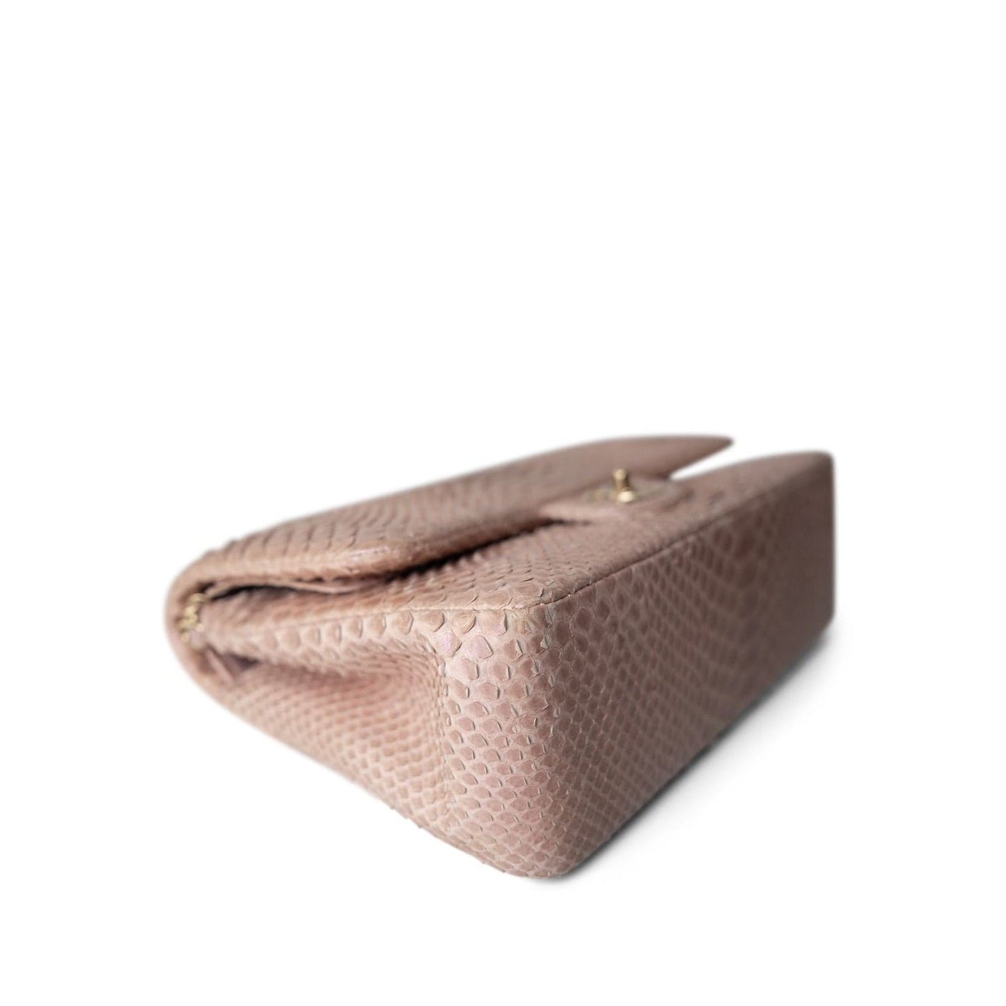 Iridescent Light Pink Python Classic Flap Jumbo LGHW
