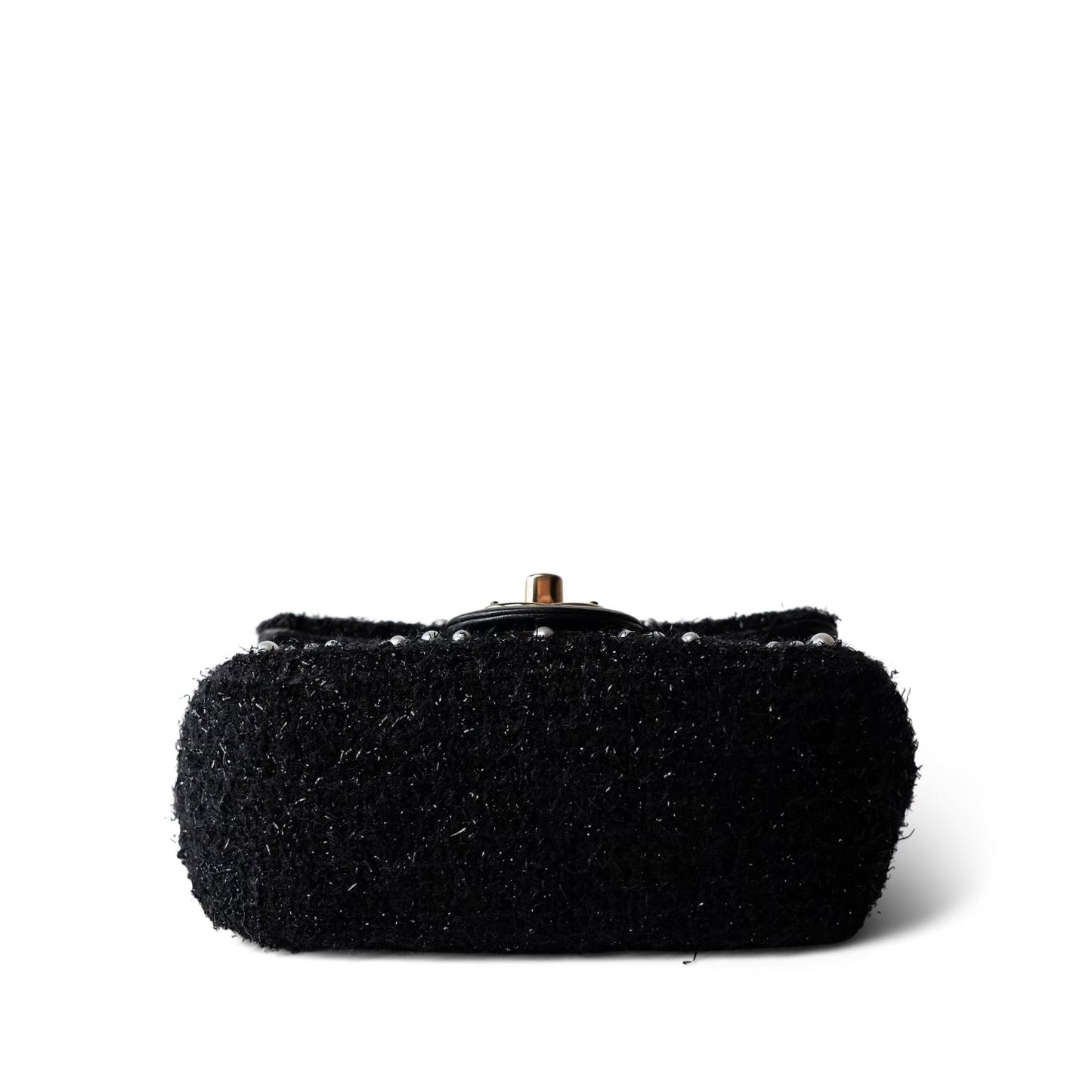Cosmos Tweed Pearl Mini Flap Bag LGHW