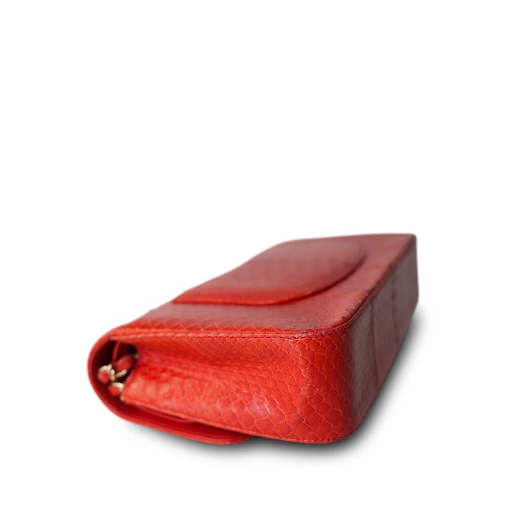 Red Python Medium Classic Double Flap LGHW