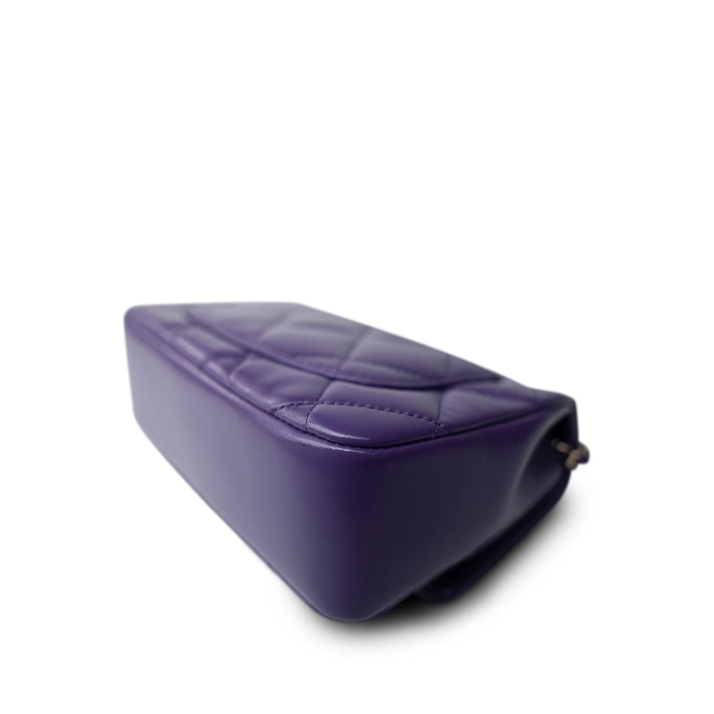 24C Purple Shiny Lambskin Coco Trip Flap Bag LGHW