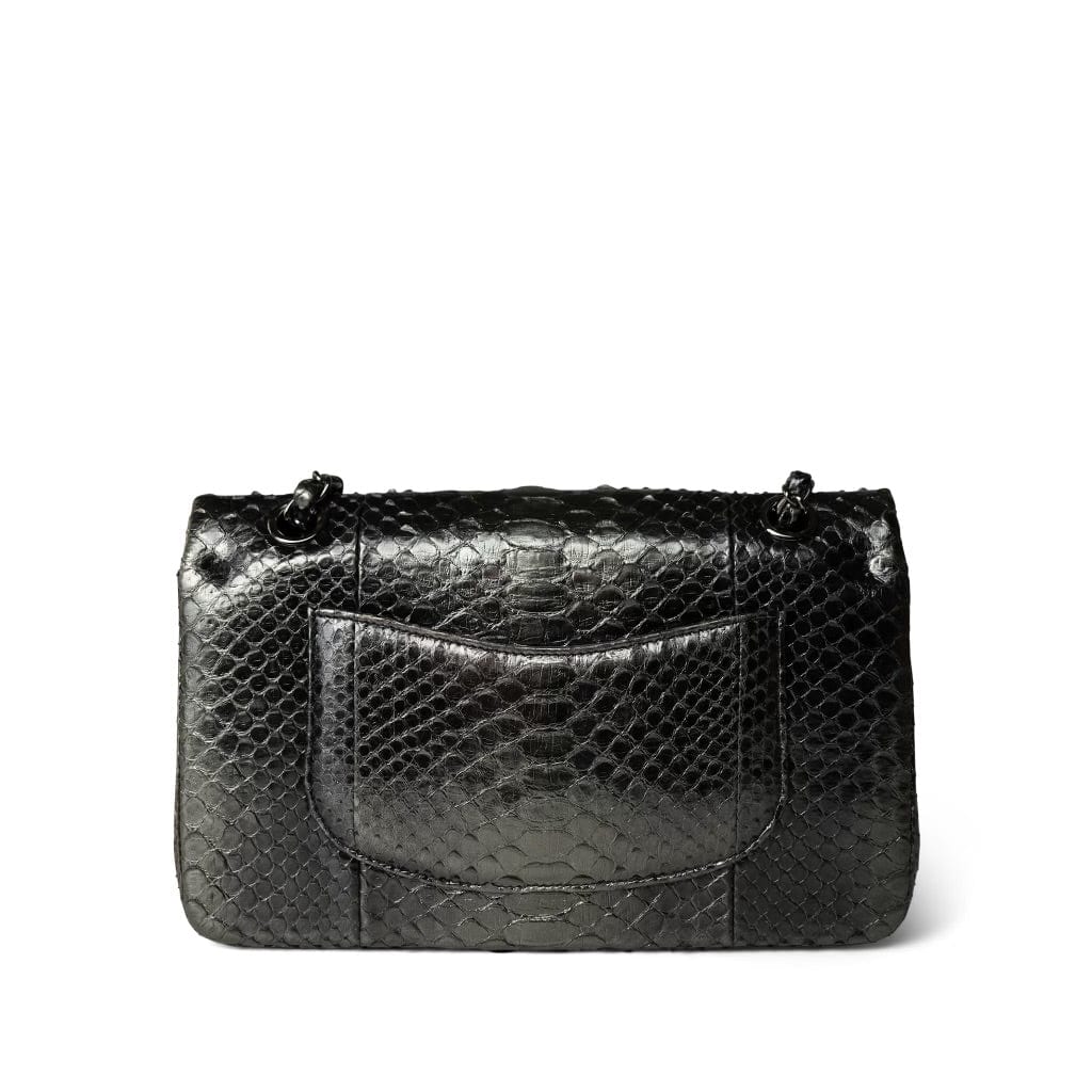 Medium Python Metallic Classic Double Flap
