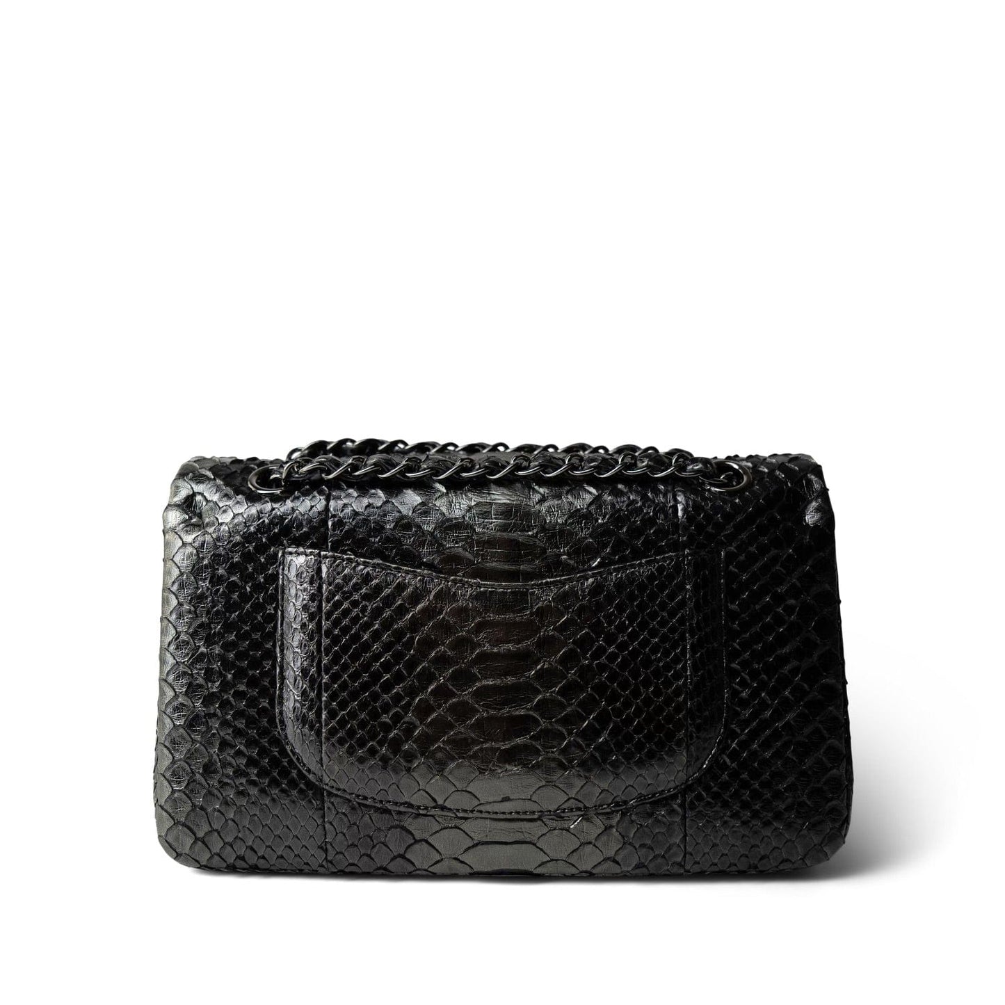 Metallic Python Medium Classic Double Flap