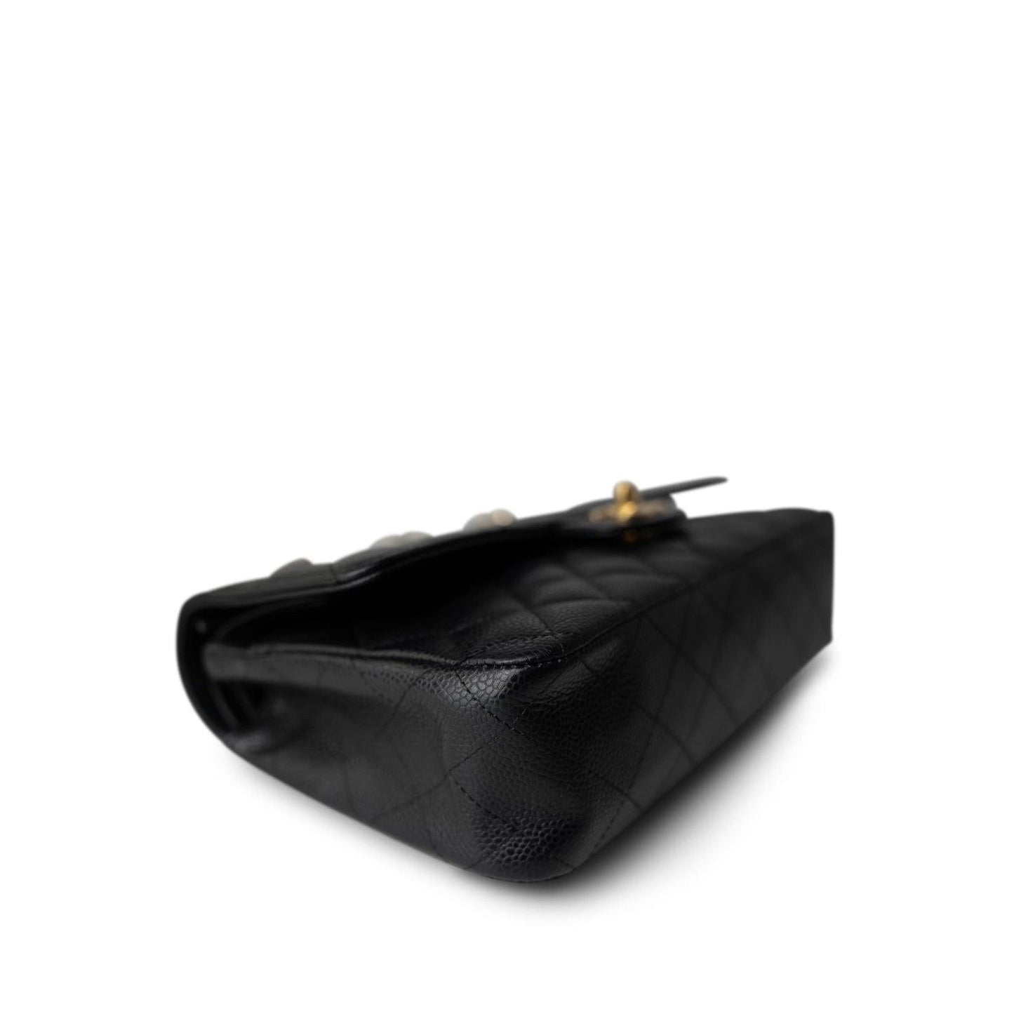 Black Caviar Quilted Classic Flap Medium 24k Gold Hardware
