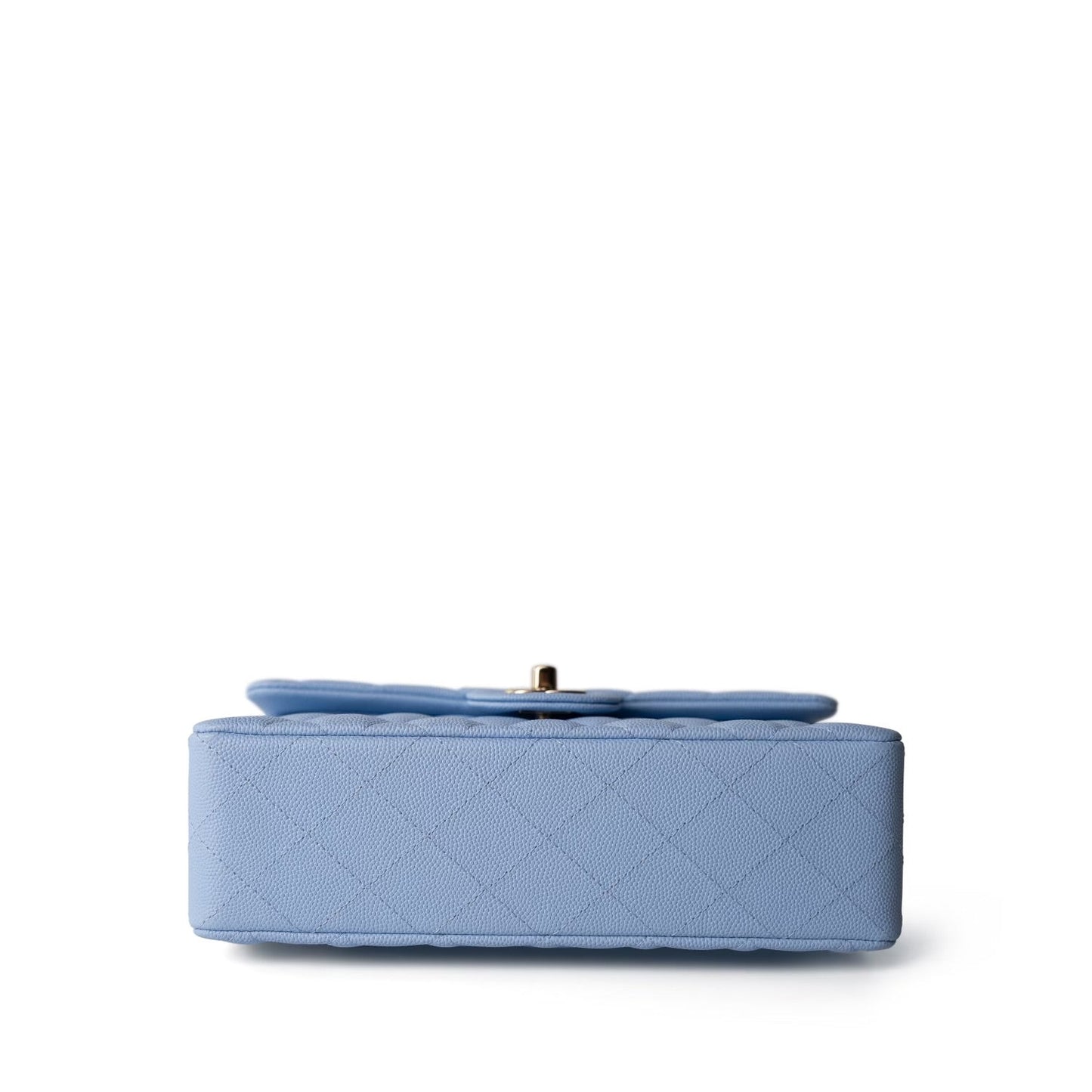 23P Light Blue Caviar Quilted Classic Flap Small Light Gold Hardware