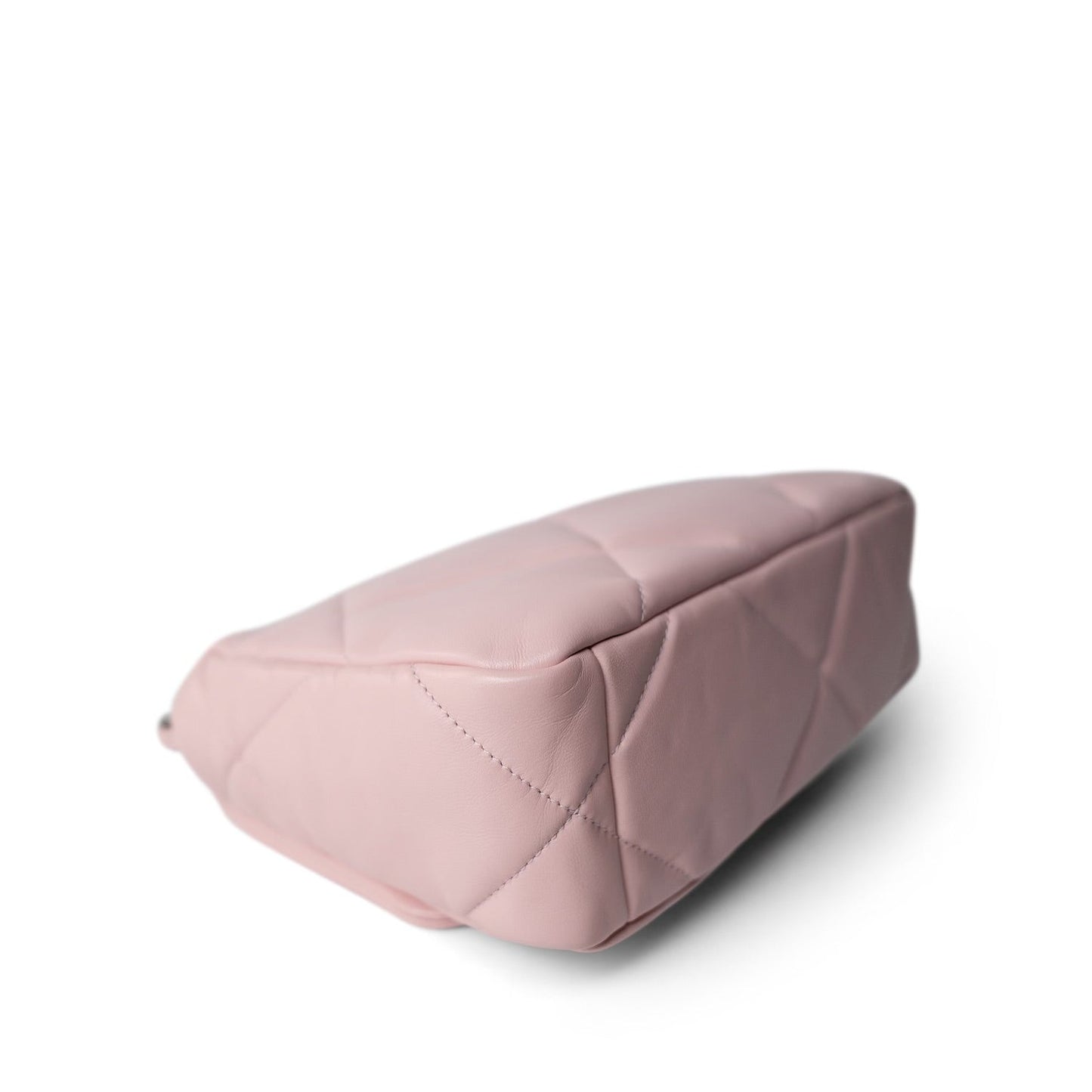 Rose Clair Lambskin Quilted 19 Flap Small Mixed Hardware