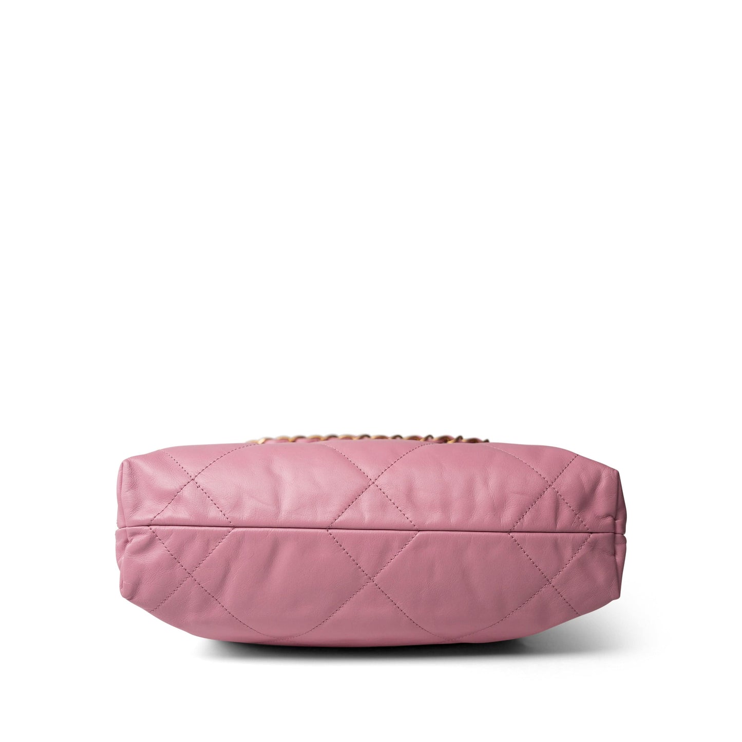 Light Pink Calfskin Quilted 22 Hobo Bag Small