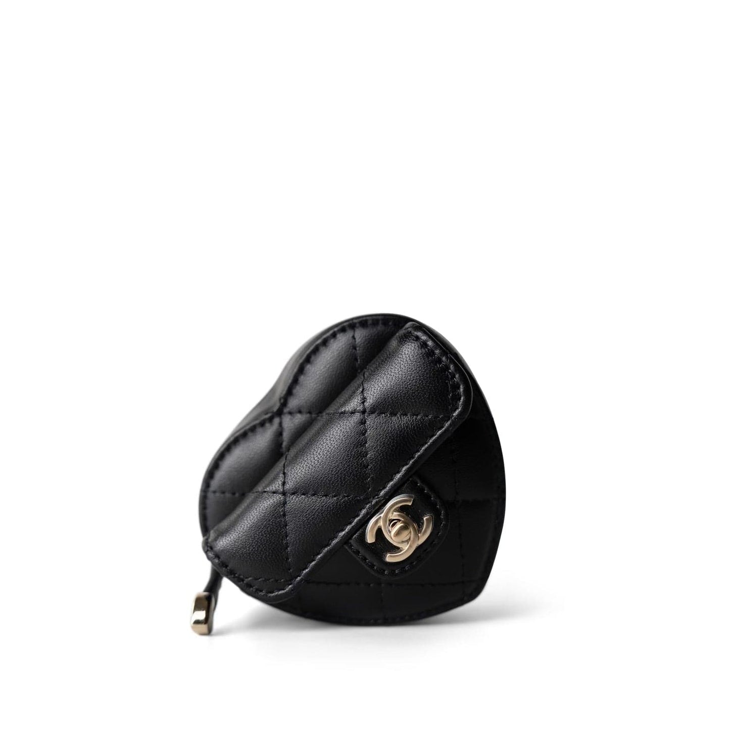 22S CC In Love Black Heart Zipped Arm Coin Purse