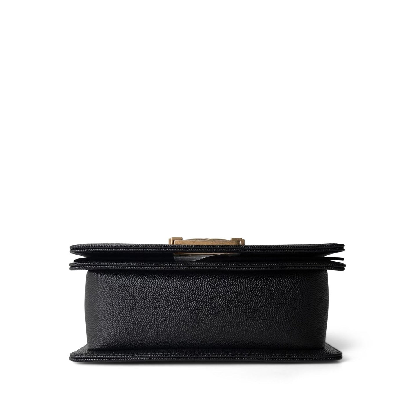 Black Caviar Quilted Small Boy Bag Aged Gold Hardware