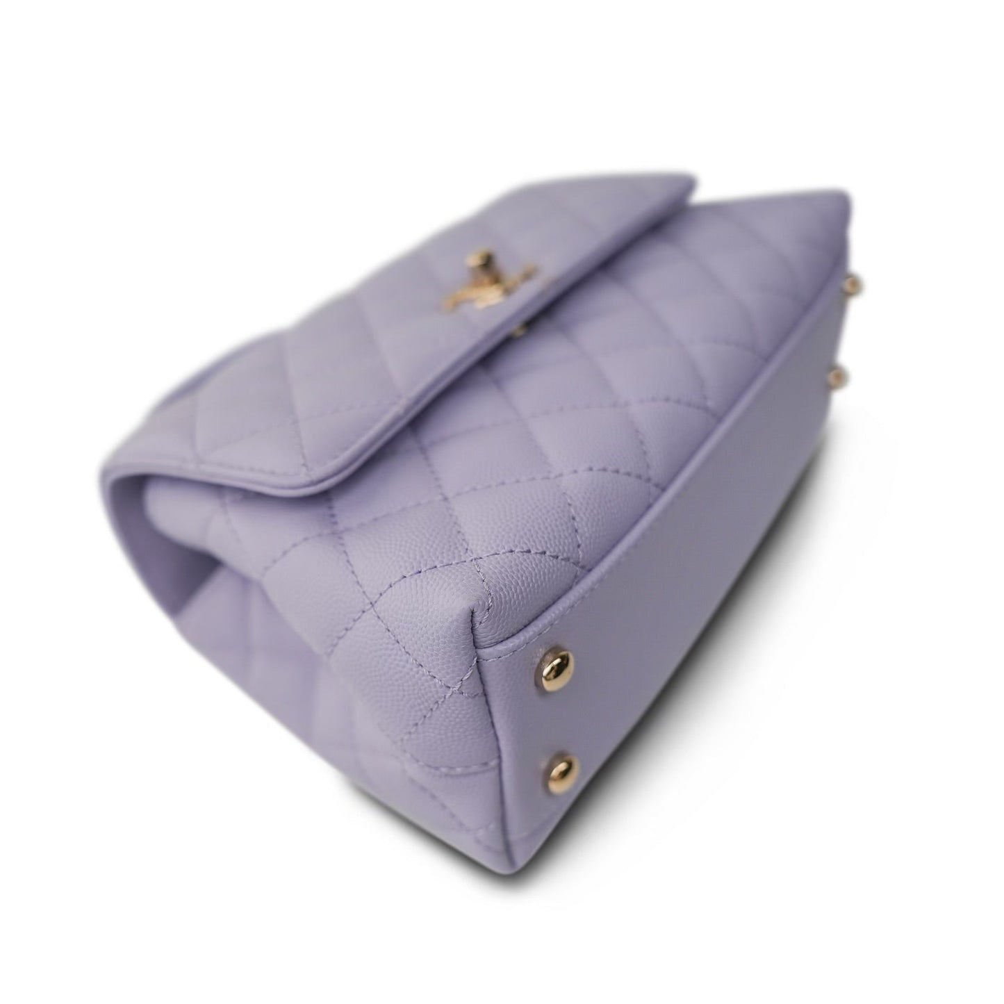 21K Lilac Caviar Quilted Small Coco Handle LGHW