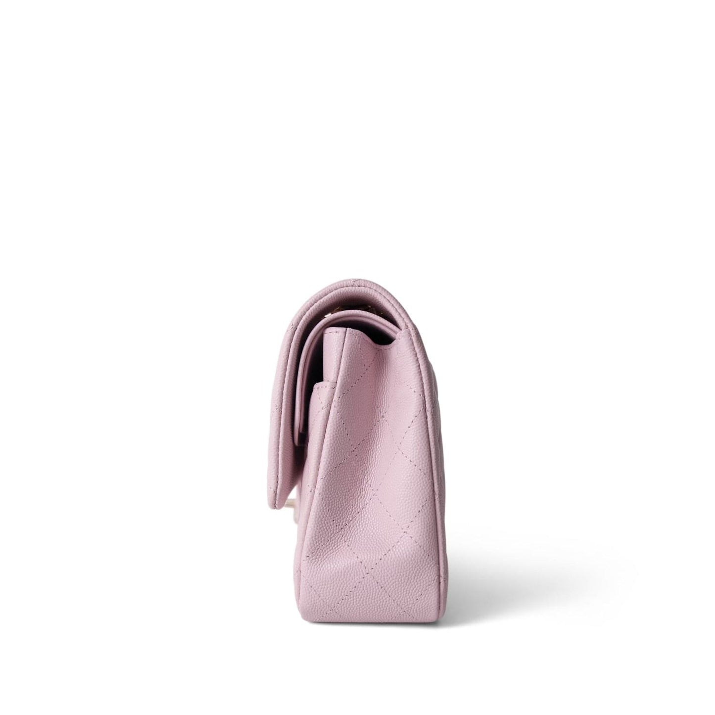 21S Light Pink Caviar Quilted Medium Classic Flap Light Gold Hardware