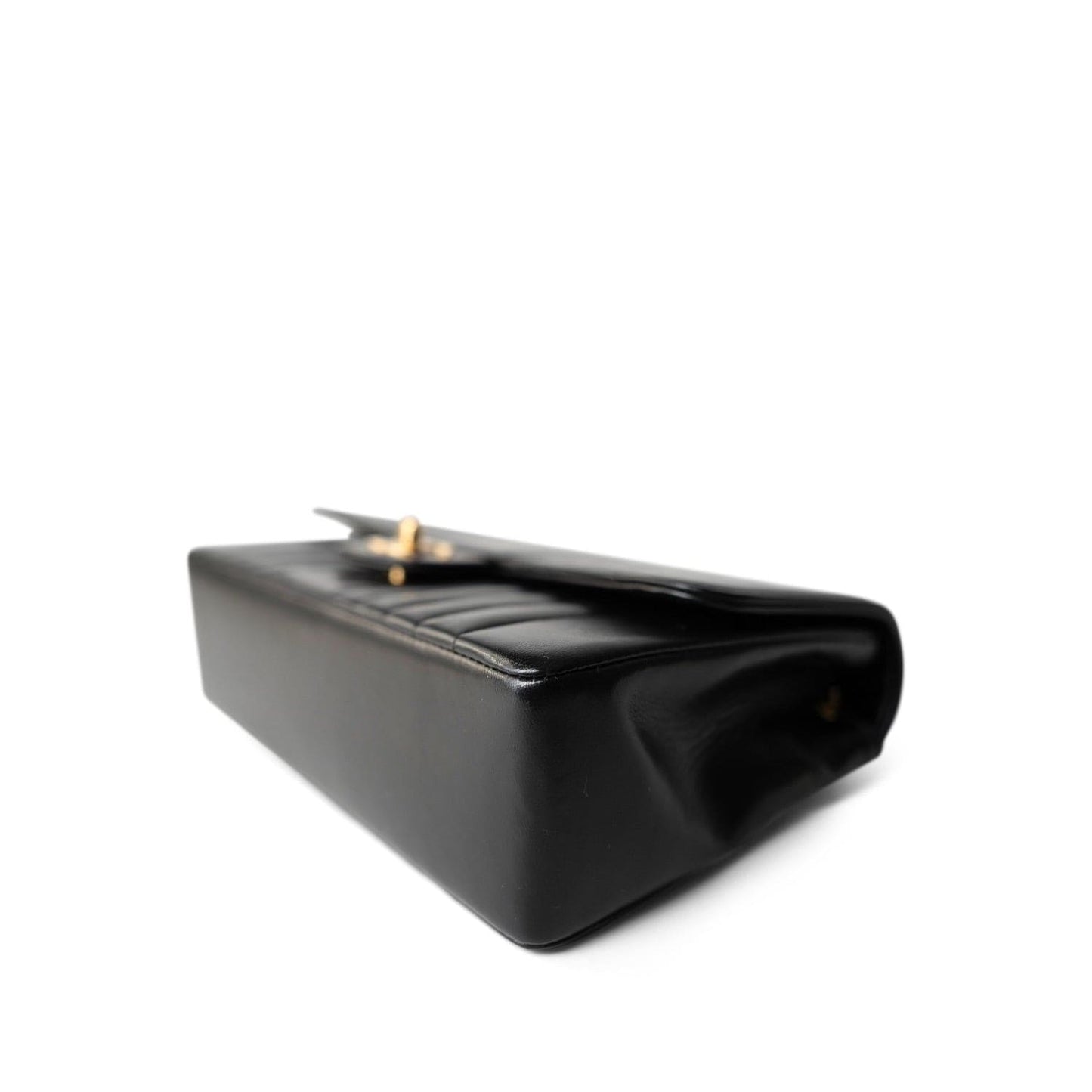 Black Vintage Lambskin Vertical Flap Bag GHW