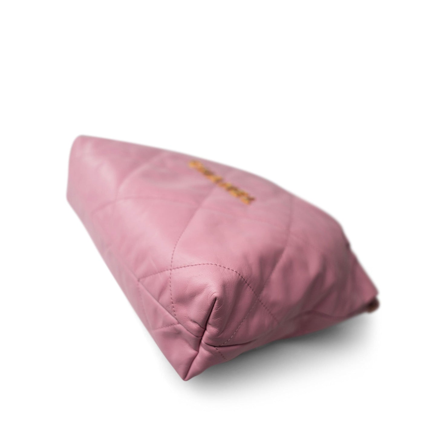 Light Pink Calfskin Quilted 22 Hobo Bag Small