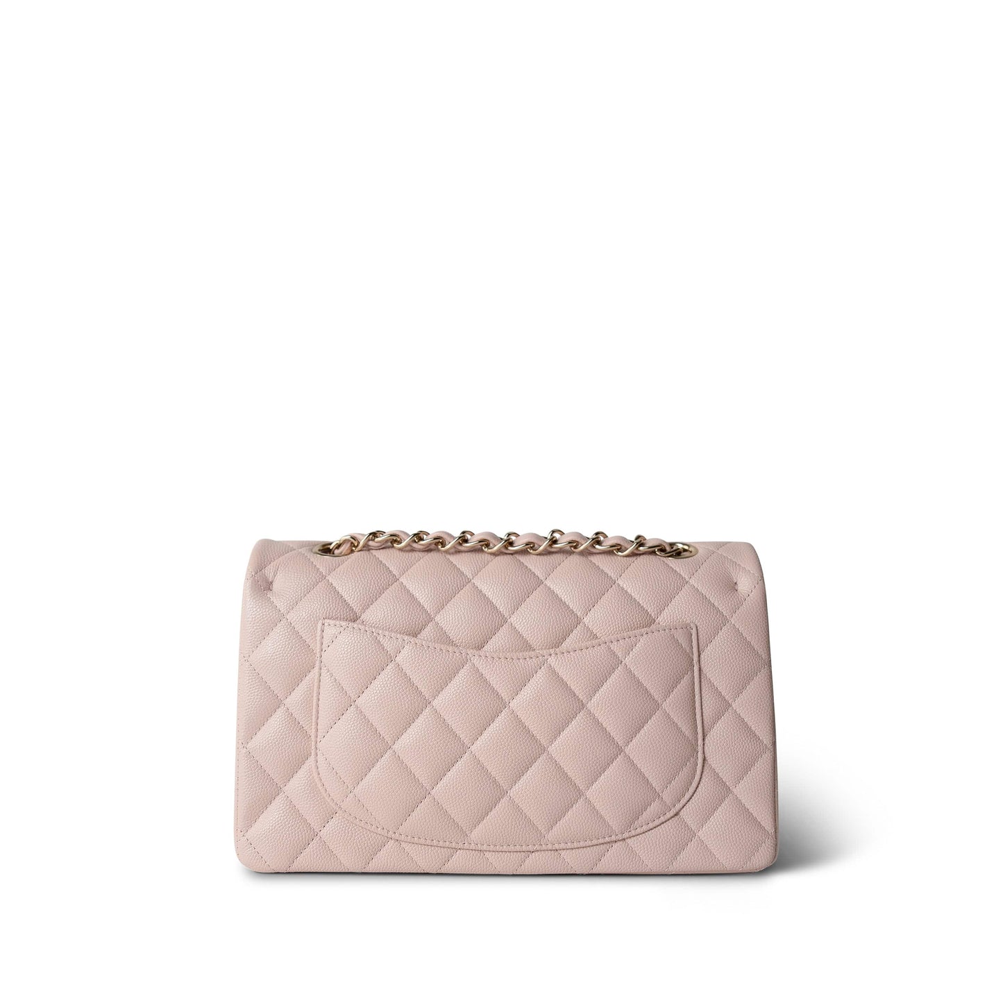 21C Light Pink Caviar Quilted Classic Flap Small LGHW