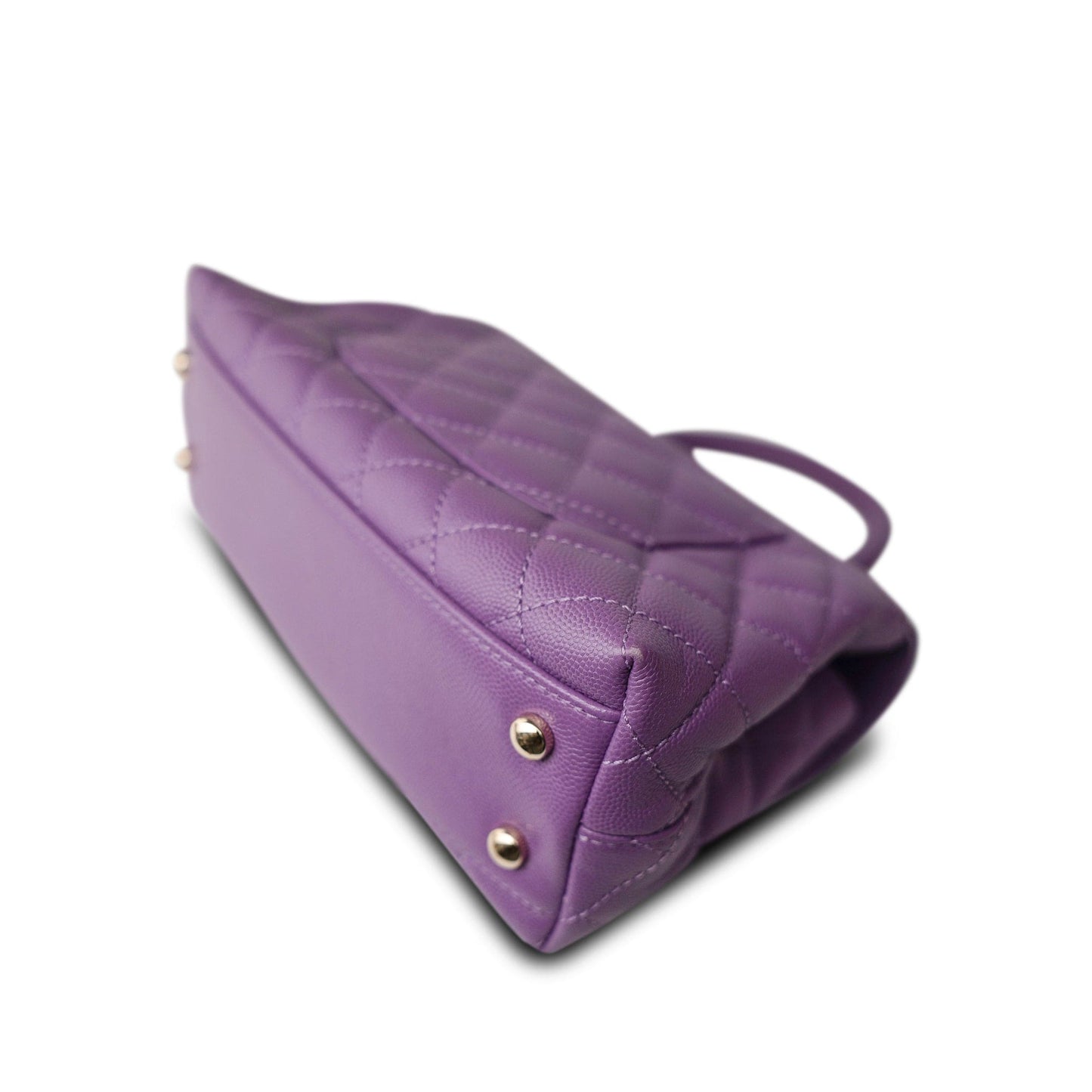 Purple Caviar Quilted Small Coco Handle LGHW