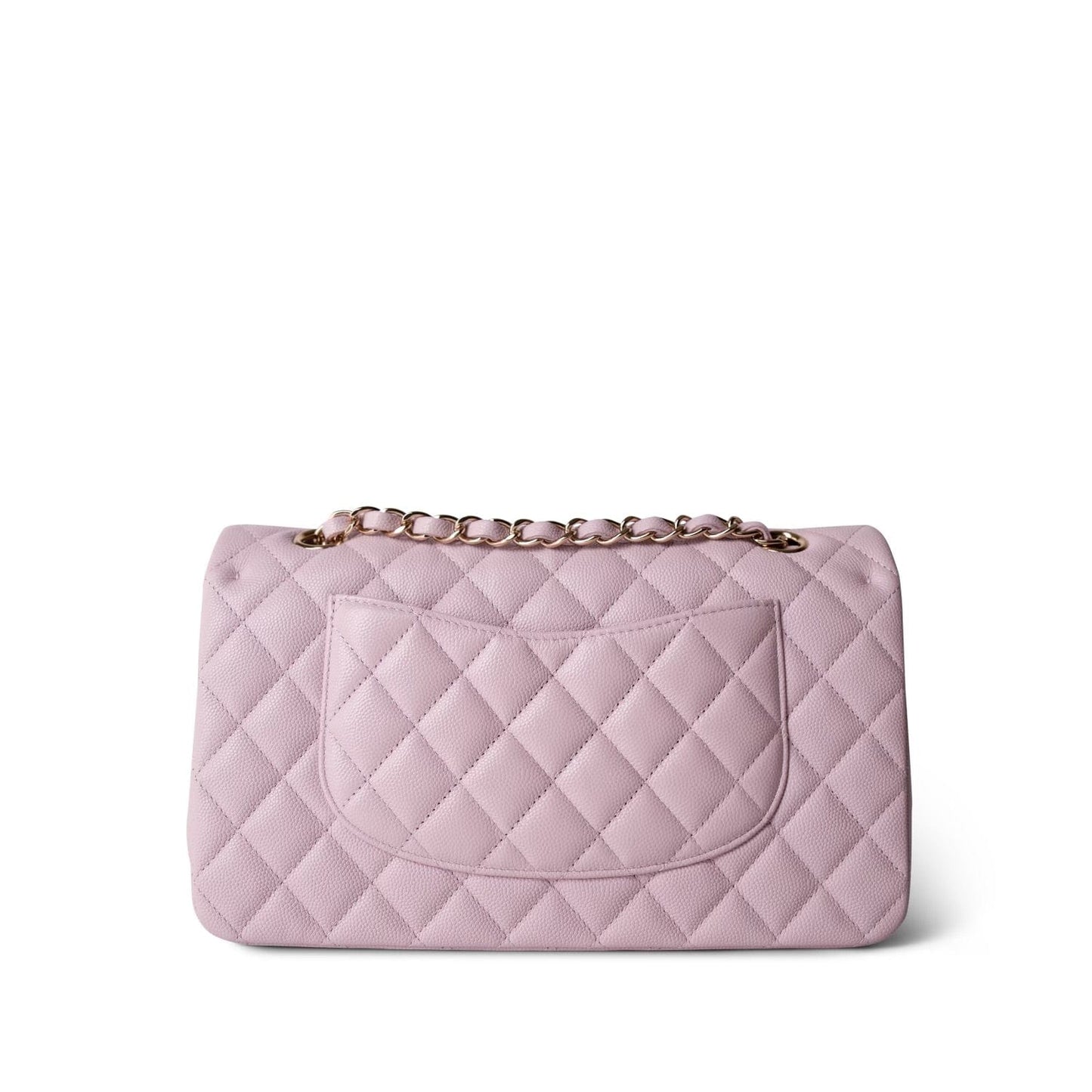 21S Light Pink Caviar Quilted Medium Classic Flap Light Gold Hardware