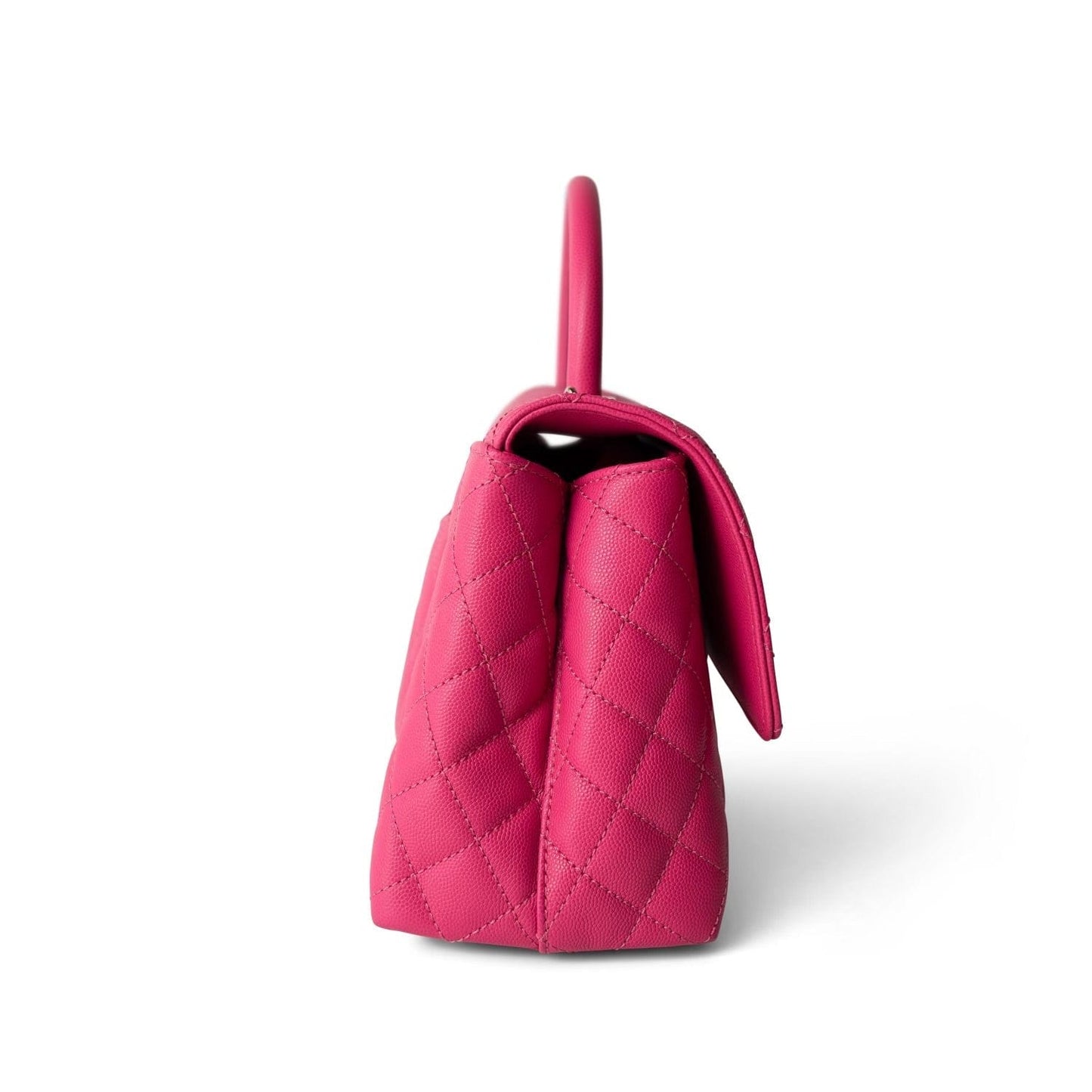 Pink Caviar Quilted Coco Handle Medium Light Gold Hardware