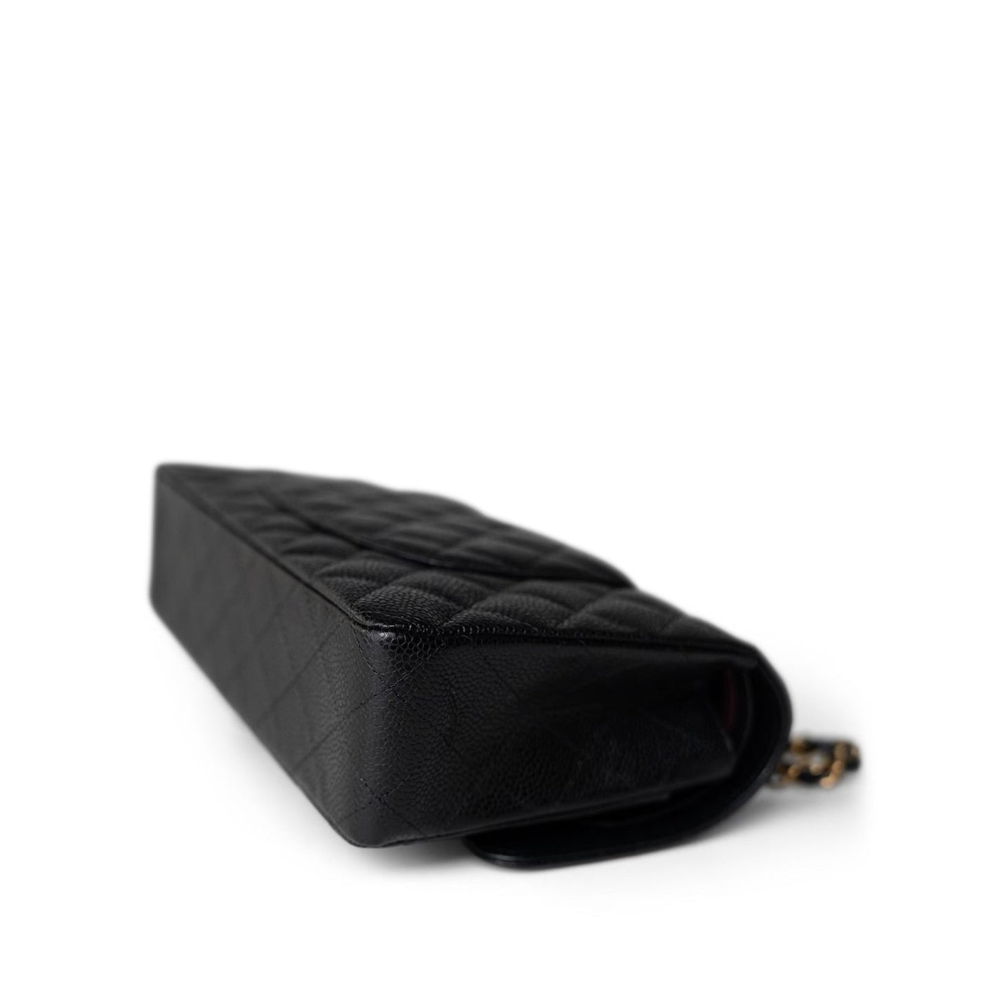 Black Caviar Quilted Classic Flap Medium Gold Hardware