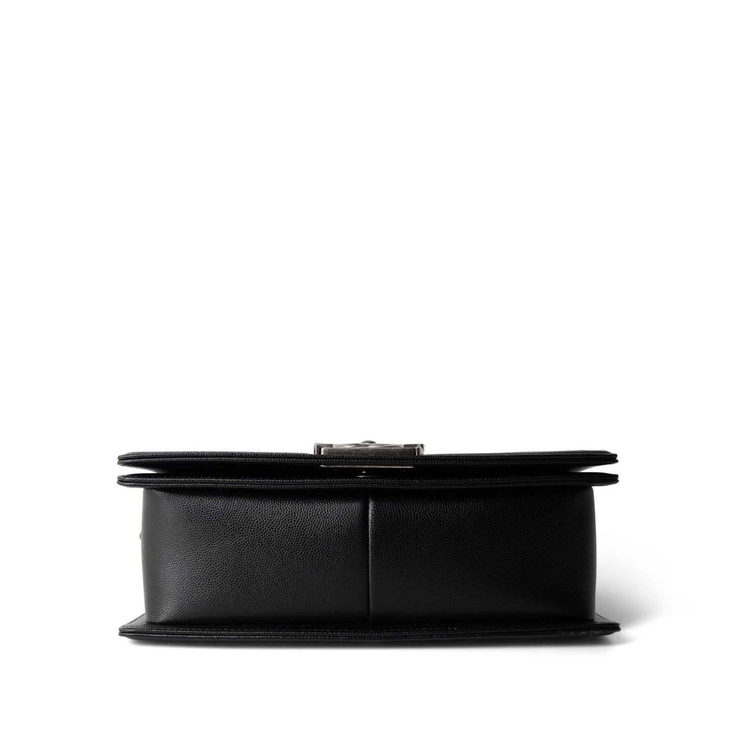 Black Caviar Quilted Boy Bag Old Medium Ruthenium Hardware