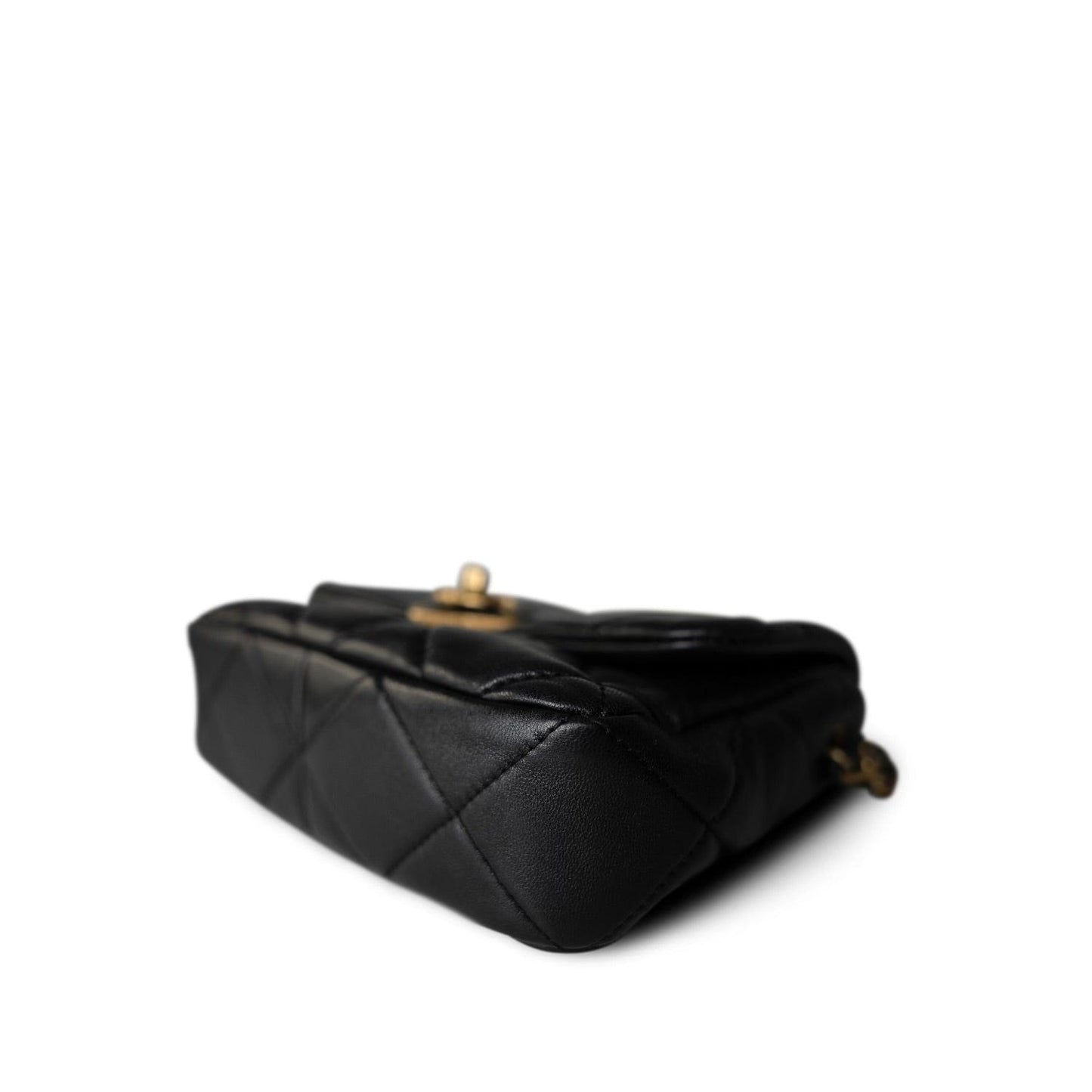 Black Lambskin Quilted Coco Love Flap Bag