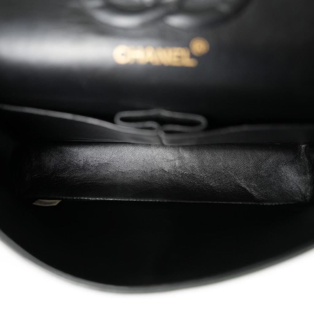 Vintage Dark Green Lambskin Quilted Classic Flap Medium Gold Hardware