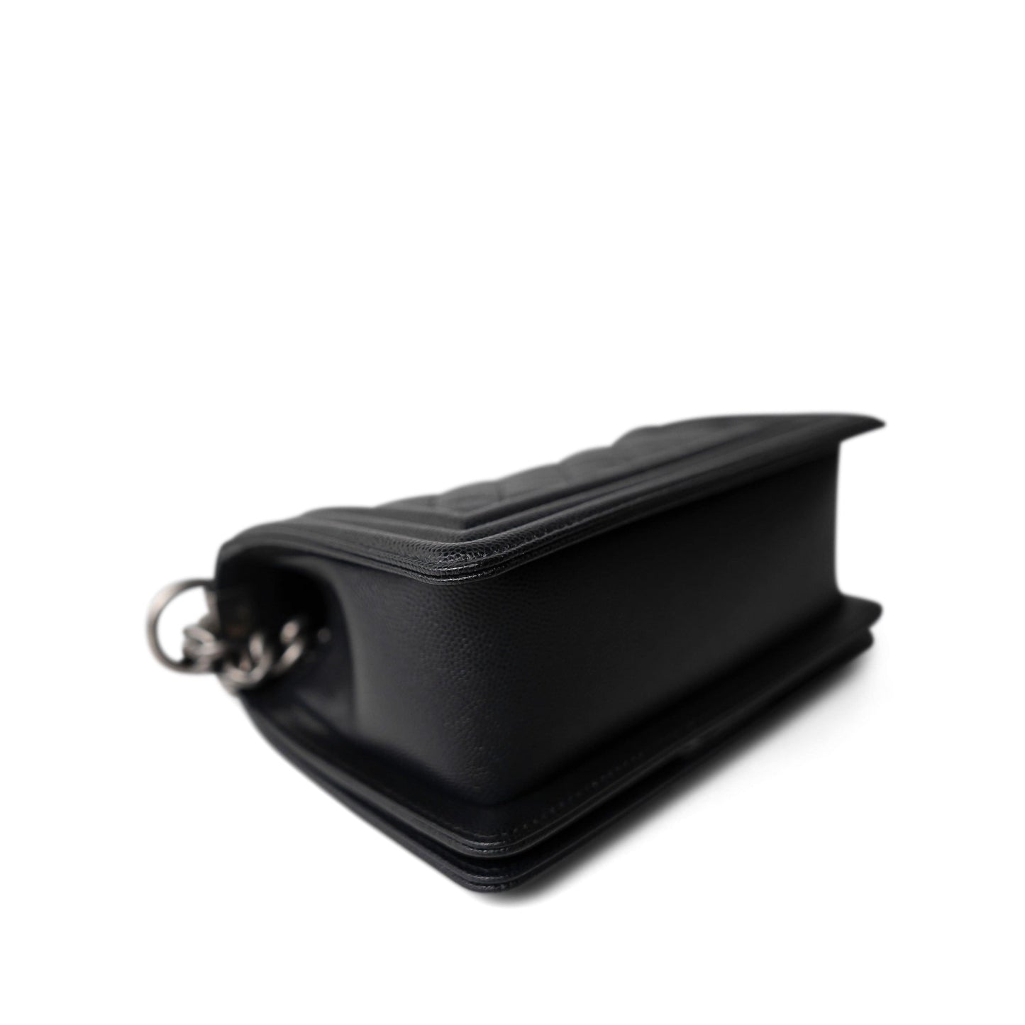 Black Boy Bag Small Caviar Quilted Ruthenium Hardware