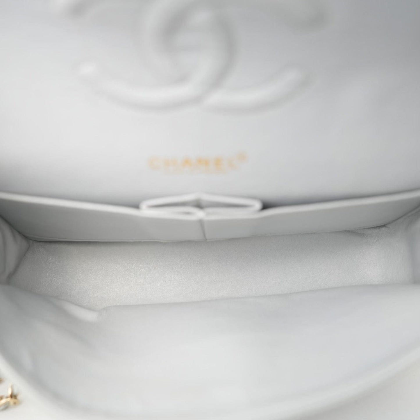 Vintage Light Blue Lambskin Quilted Medium Classic Flap Gold Hardware