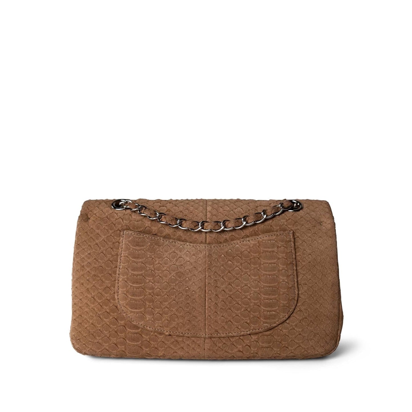 Light Brown Python Medium Classic Flap SHW