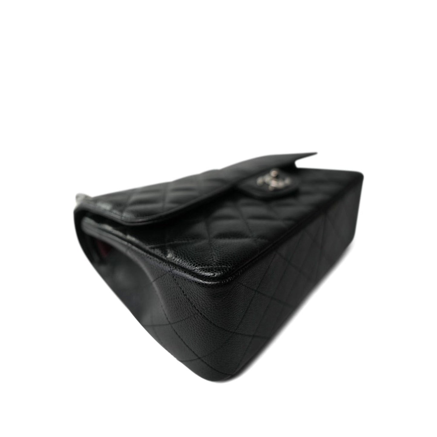 Black Caviar Quilted Jumbo Classic Flap Silver Hardware