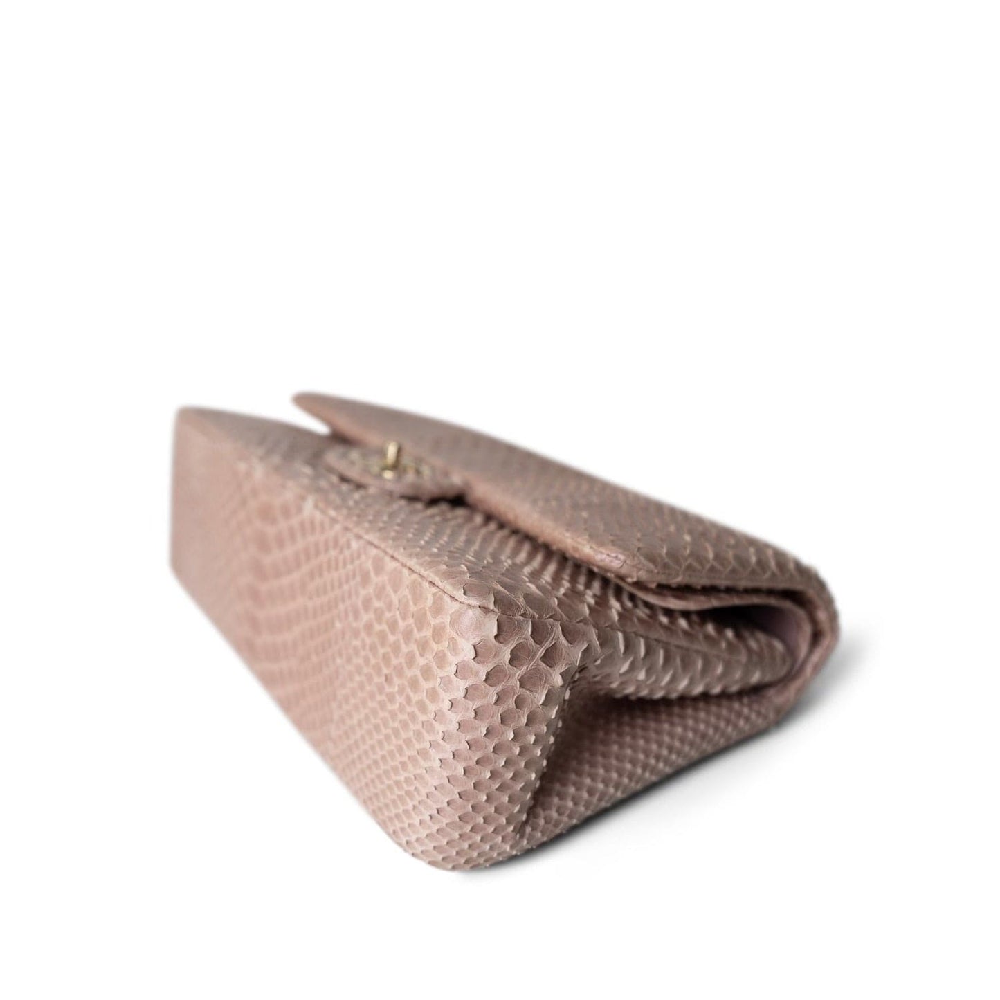 Iridescent Light Pink Python Classic Flap Jumbo LGHW