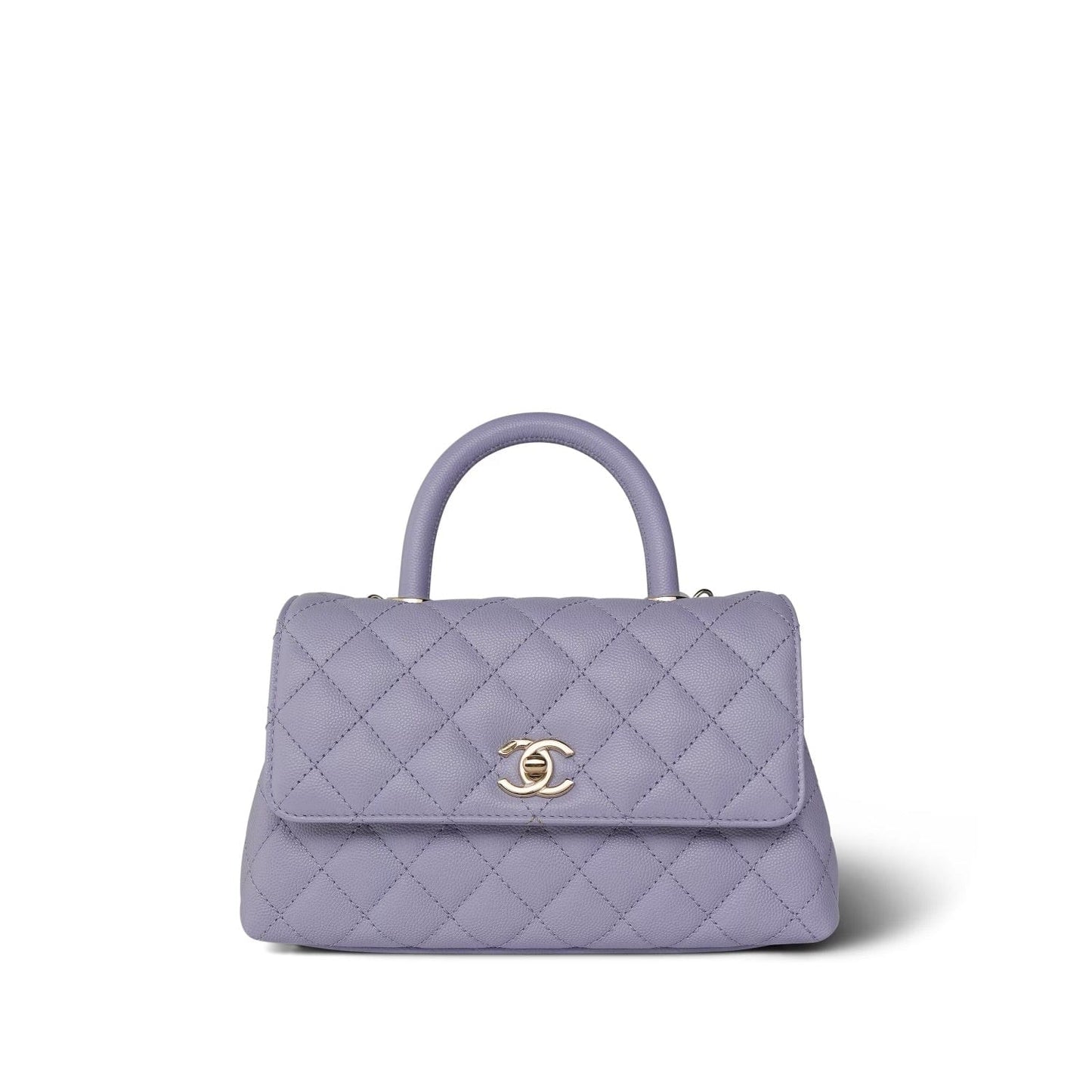 21K Lilac Caviar Quilted Small Coco Handle LGHW