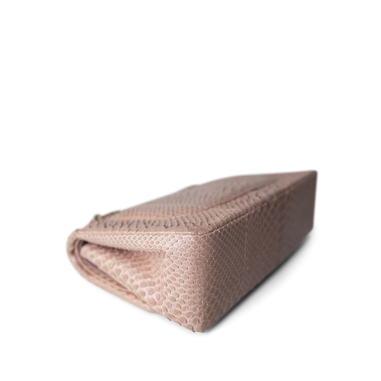 Iridescent Light Pink Python Classic Flap Jumbo LGHW