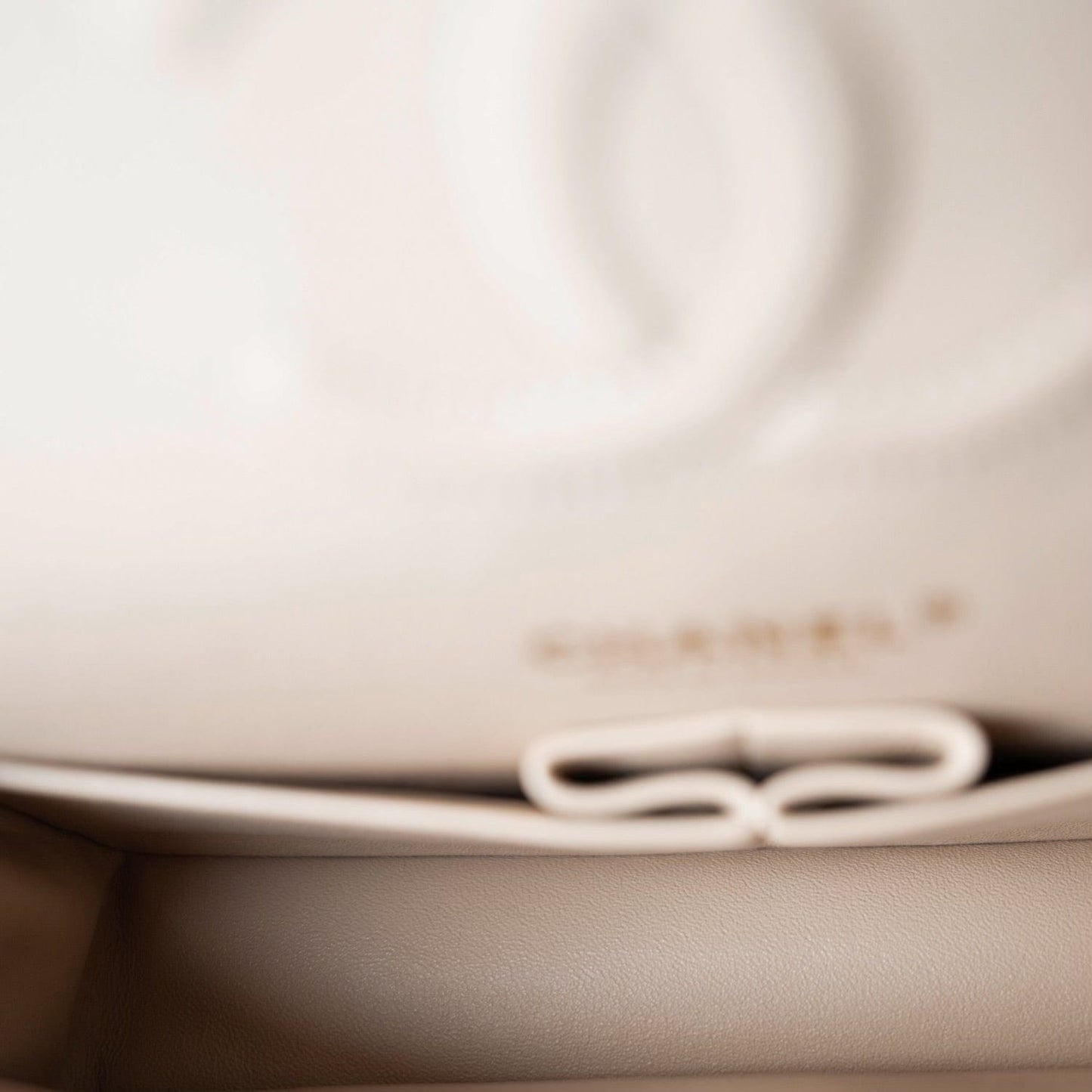 Beige Lambskin Quilted Classic Flap Medium Gold Hardware