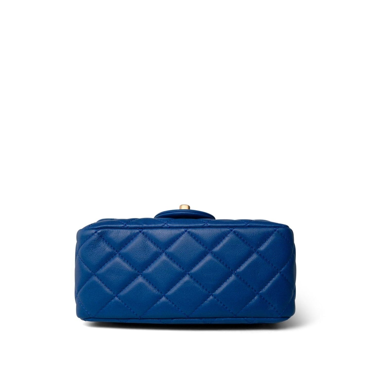 22B Blue Pearl Crush Mini Square Flap Aged Gold Hardware