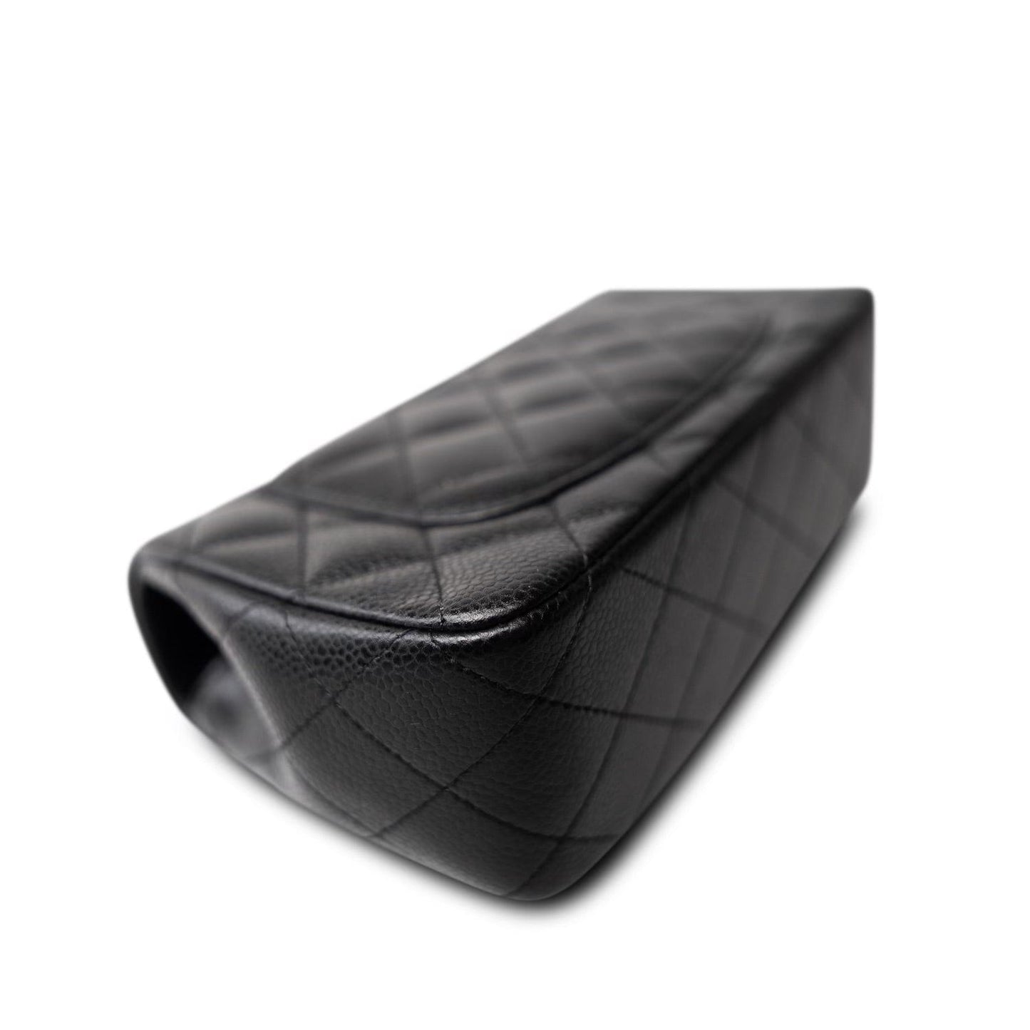 16C Black Caviar Quilted Mini Rectangular Single Flap